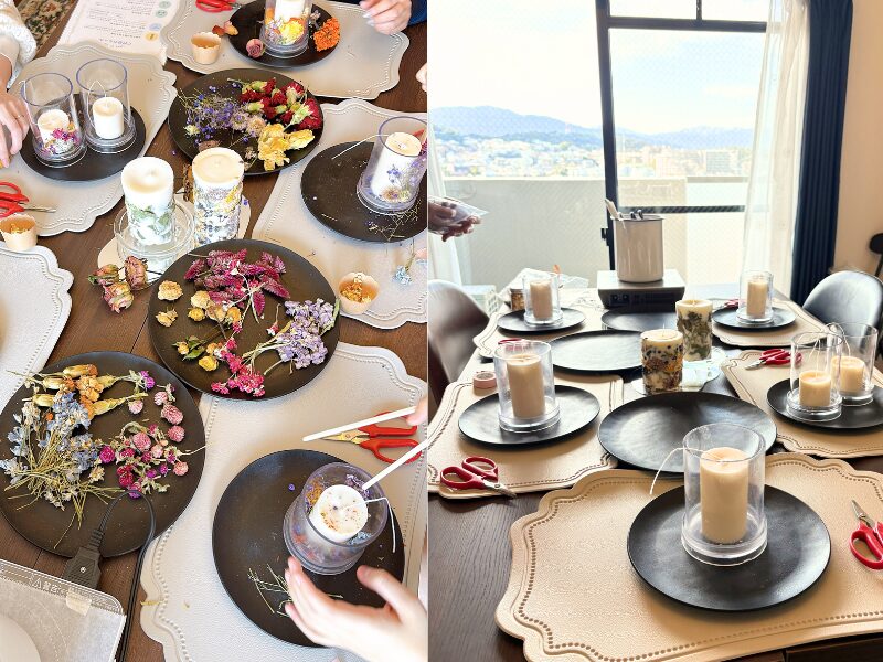 フラワーキャンドルワークショップ